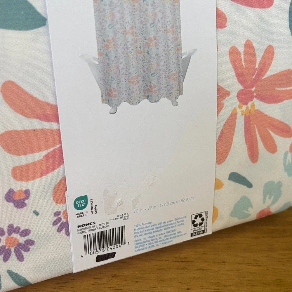 The Big One Kids Floral Spring Shower Curtain Fabric 70